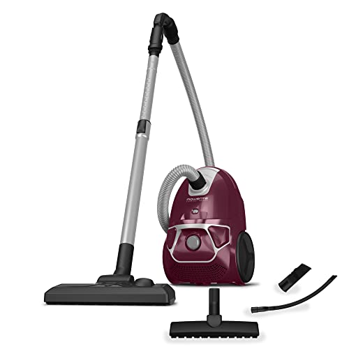 Rowenta Compact Power Morado RO3969, Aspirador trineo con bolsa de alta filtración y filtro permanente gran eficiencia, depósito de 3 L, cable de 6.2 m,...