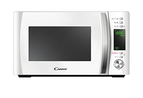 Candy X-Range CMXG20DW, Microondas con Grill, 20L, 1050W, 5 Niveles Potencia, Digital, 40 Programas, Bloqueo Seguridad, Plato 25,5CM, Grill Rack, Express...