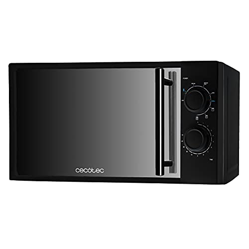 Cecotec Microondas All Black Grill. 700 W de Potencia, Capacidad de 20l, Grill de 900 W, 9 Niveles Funcionamiento, Temporizador 30 min, Modo Descongelar,...