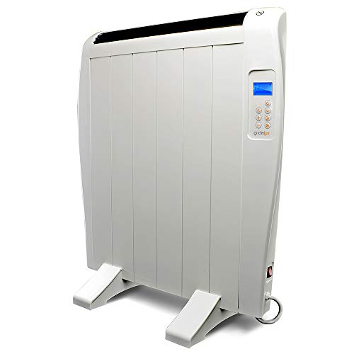 gridinlux | Radiador Eléctrico | 6 Elementos | Emisor Térmico Bajo Consumo | Potencia 900W | Mando a Distancia | Funcionamiento Programable | Pantalla LED |...