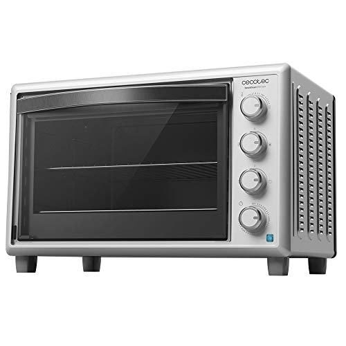 Cecotec Horno de sobremesa Bake&Toast 890 Gyro. 2200 W, Capacidad 60 litros, Cocina por convección, 12 Funciones, Incluye Rustidor Giratorio, Luz interior,...