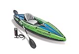 Intex 68305NP - Kayaks deportivos (Kayak inflable, 1 personas(s), 100 kg, PVC, 274 X 76 X 33 cm, color Negro, Verde
