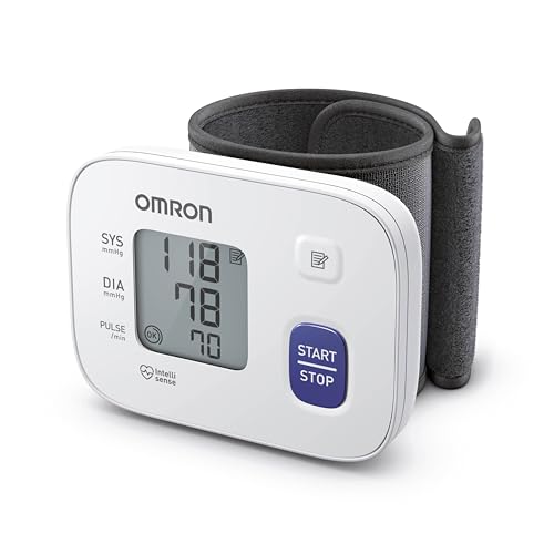 OMRON RS1 Monitor automático de presión arterial de muñeca para uso doméstico o en movimiento: máquina de presión arterial clínicamente validada con...