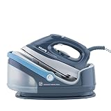 H.Koenig V5i Centro de Planchado 2400W, 100 g/min, 6 Bares, Plancha con Suela de Cerámica, Depósito de Agua extraíble 1.7L, Autonomía Ilimitada, Control...