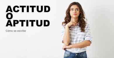 Persona dudando cómo se escribe actitud o aptitud