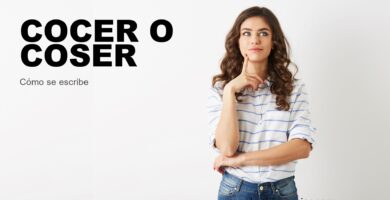 Persona dudando cómo se escribe cocer o coser